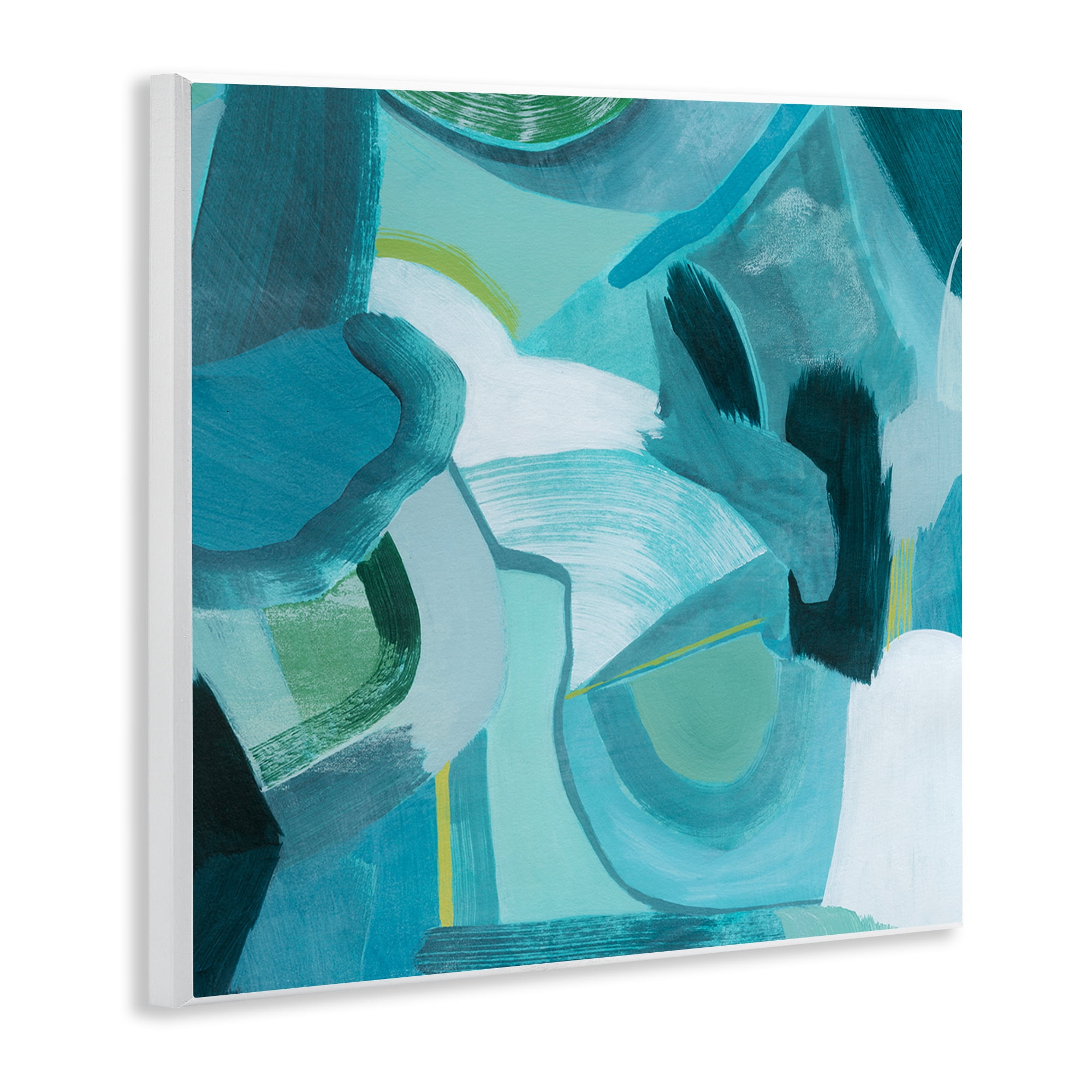 Stupell Industries Dynamic Cascading Shapes Abstract Painting Unframed Art Print Wall Art, 12 x 12