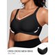 thumbnail image 2 of Camiseta Wireless Bra OEAK V Mesh con soporte cómodo, negra, 2XL, 2 of 7