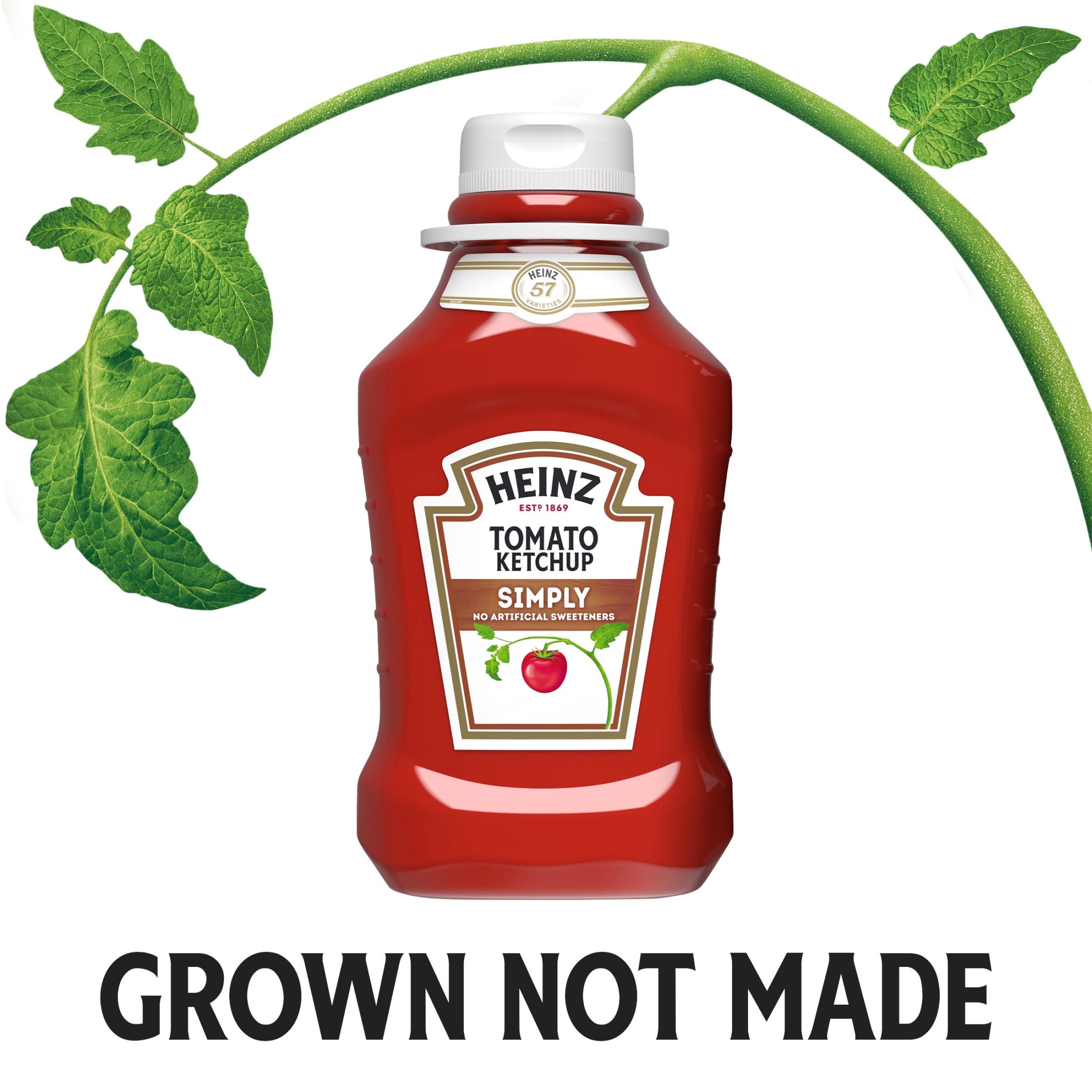 Heinz Simply Tomato Ketchup, 3 Bottles, for Easy Sharing and Easy Serving, No Artificial Sweeteners, 44 oz