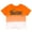 Orange White Ombre, variant on Barbie Toddler Girls' Short Sleeve T-Shirt Black Silver Foil