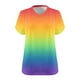 thumbnail image 4 of Fiudx Ofertas Flash Del Día Camiseta Deportiva de Verano Estampada de Manga Corta con Cuello En V de Gran Tamaño para Mujer, 4 of 4