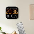 thumbnail image 4 of Reloj despertador digital con calendario y ajuste de brillo de 10 niveles. Configuración de alarma. Naranja, 4 of 9
