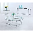thumbnail image 2 of Pemberly Row 39.4" Round Contemporary Glass Top Cocktail Table in Clear, 2 of 3