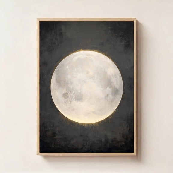 Gibbous Moon Wall Art – Lunar Phase Print, Mystical Moon Décor UNFRAMED Poster, Wall Art for Decor, Present, 8x12