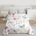 thumbnail image 2 of Homewish Cute Boho Butterflies Full Size Comforter Sets,Rustic Flying Animal Bedding Comforter Set,Multicolor Flower Daisy Bedding Sets For Girls Boys,Ultra Soft Home Decor Reversible,3pcs, 2 of 8