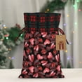 thumbnail image 5 of Rocae Ladybugs and Red Hearts Print Christmas Drawstring Linen Gift Bag with Drawstrings Treat Bag Goody Present Bags for Christmas Party Favor, 5 of 8
