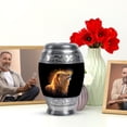 thumbnail image 6 of JAGASY Lion Urn for Ashes for Siblings, Black Small Urns for Human Ashes Keepsake for Women & Men, Yellow Lion Decorative Urns for Brother, Memorial Mini Cremation Urn for Sister, (3 Inch), 6 of 7