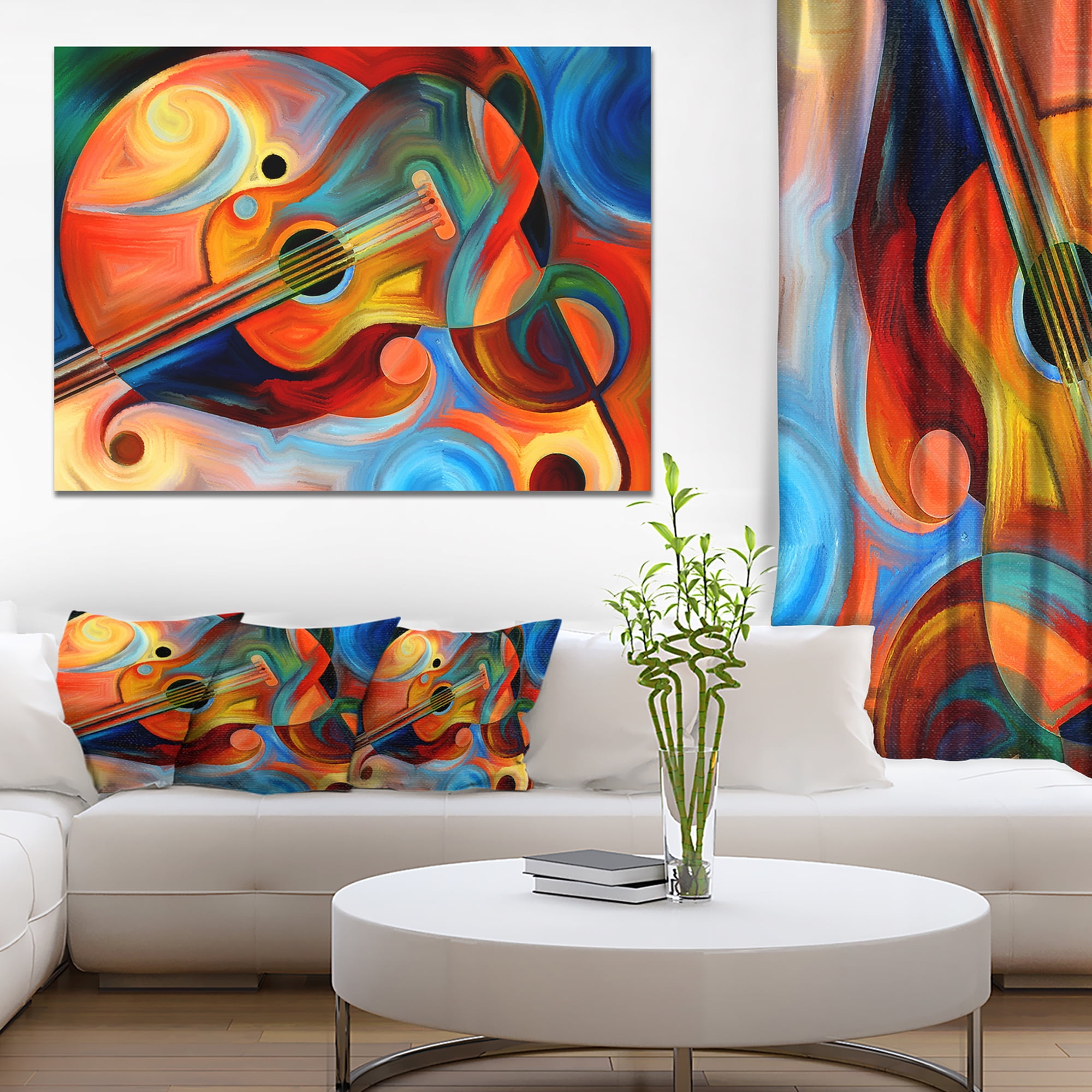 Designart Music and Rhythm Abstract Canvas Art Print 40x30