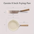 thumbnail image 2 of LOVEVERCAROTE 8" Ceramic Frying Pan Skillet  Non Stick Frying Pan Chef' s Pan  Healthy & PFOAPFAS Free  Induction-Compatible  Taupe, 2 of 7