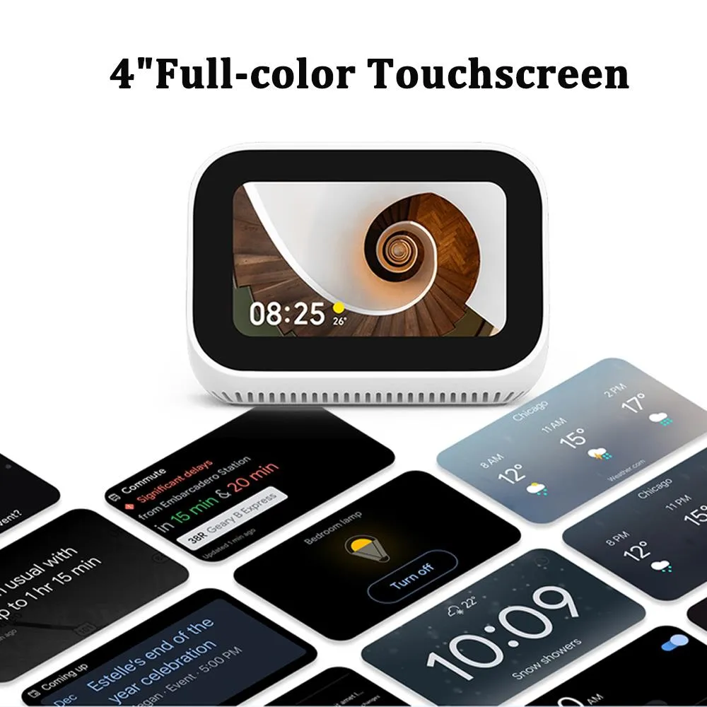 Xiaomi Mi Smart Clock 4" w/ Google Assistant Touch Screen Speaker Bluetooth 5.0 Digital Display Alarm Clock WiFi (White)