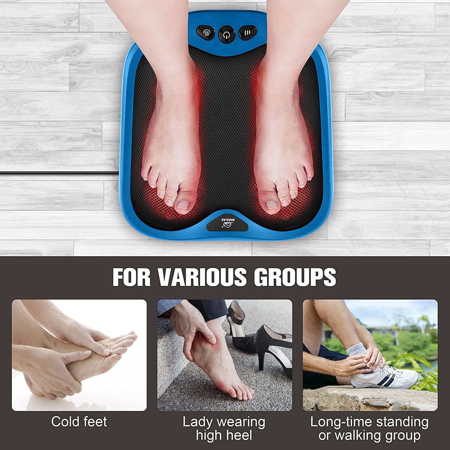 Snailax 3-in-1 Foot Warmer & Back Massager and Foot Massager with Heat,  Foot Heater with Vibration M…See more Snailax 3-in-1 Foot Warmer & Back