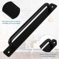 thumbnail image 3 of Manija de puerta 2 piezas Manija de puerta negra Aleación de aluminio Manija de puerta corrediza pesada para puerta interior exterior Puerta de granero Armario Dormitorio con 4 tornillos,Negro,244MM, 3 of 5