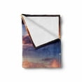 thumbnail image 2 of Winter Soft Flannel Fleece Throw Blanket, Snowy Photography Winter Landscape Carpathian Region Ukraine Europe, Cozy Plush for Indoor and Outdoor Use, 60" x 80", Peach White Blue, by Ambesonne, 2 of 6