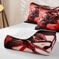 thumbnail image 4 of Erosebridal Extreme Motocross Sport Bed Spread Queen for Boys Men, Race Car Theme Queen Coverlet Set, Red, 3pcs, 4 of 7