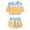 czb# Blue261, variant on CUZIBR Girls Outfits Sets Kids Ice Cream All Over Print Outfit Crew Neck Short Sleeve Tee Matching Shorts 2 Pieces Summer Daily Activities,Blue,8-9 Years