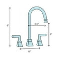 thumbnail image 2 of Kingston Brass KS2979NL Naples Widespread Lavatory Faucet, Satin Nickel and P..., 2 of 2