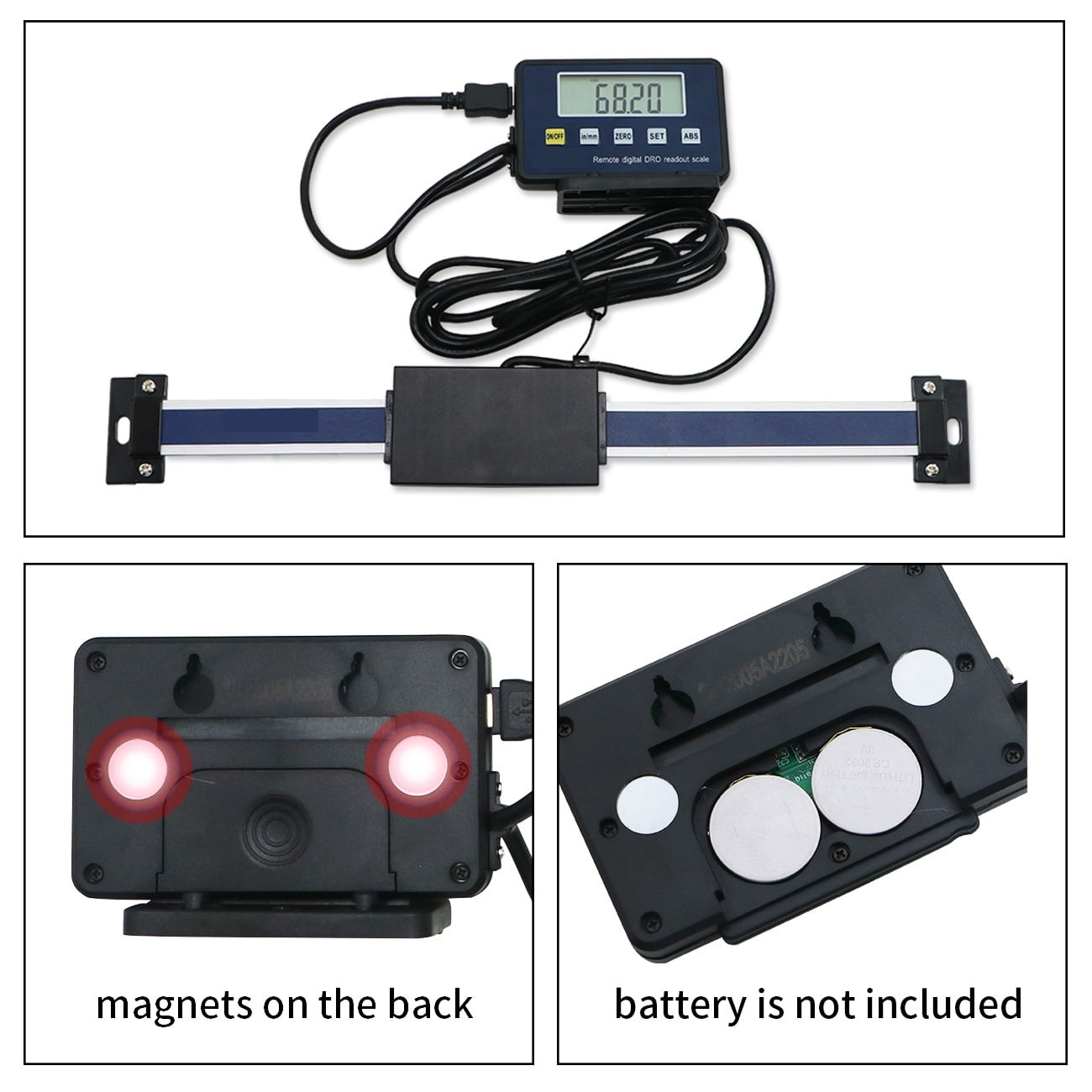 0-150mm Digital Scales Remote Digital Table Readout Scale For Mill Lathe Linear Ruler With Base ,High Accuracy