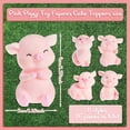 thumbnail image 2 of Ksopiavobs 16 Pieces Cute Pink Piggy Toy Figures Miniature Pig Cake Toppers Resin Miniature Pig Figurines for Cake Decoration, DIY Crafts, Fairy Garden Decoration, Table Centerpieces, Home Decor, 2 of 7