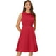 thumbnail image 1 of Vestidos de verano para mujer Vestido sin mangas de algodón con cuello plano de verano Rojo S, 1 of 6
