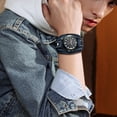 thumbnail image 3 of Avaner Steampunk Analog Quartz Watch: Multi-layer Leather Strap Watch with Three-eye Decorative Dial and Bar Scale for Men - for Gifts, 3 of 9