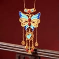 thumbnail image 2 of K-KED Various necklaces Flowers Butterflies Cloisonne Retro Pendant Necklace Female-#34, 2 of 9
