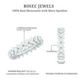 thumbnail image 4 of Rosec Jewels 2.50 CT Cluster Moissanite Wedding Eternity Band, 18K White Gold, US 4.00, 4 of 7
