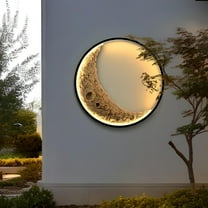 Indoor Outdoor 3D Moon Wall Lamp Waterproof Moon Wall lights for Garen Patio Yard