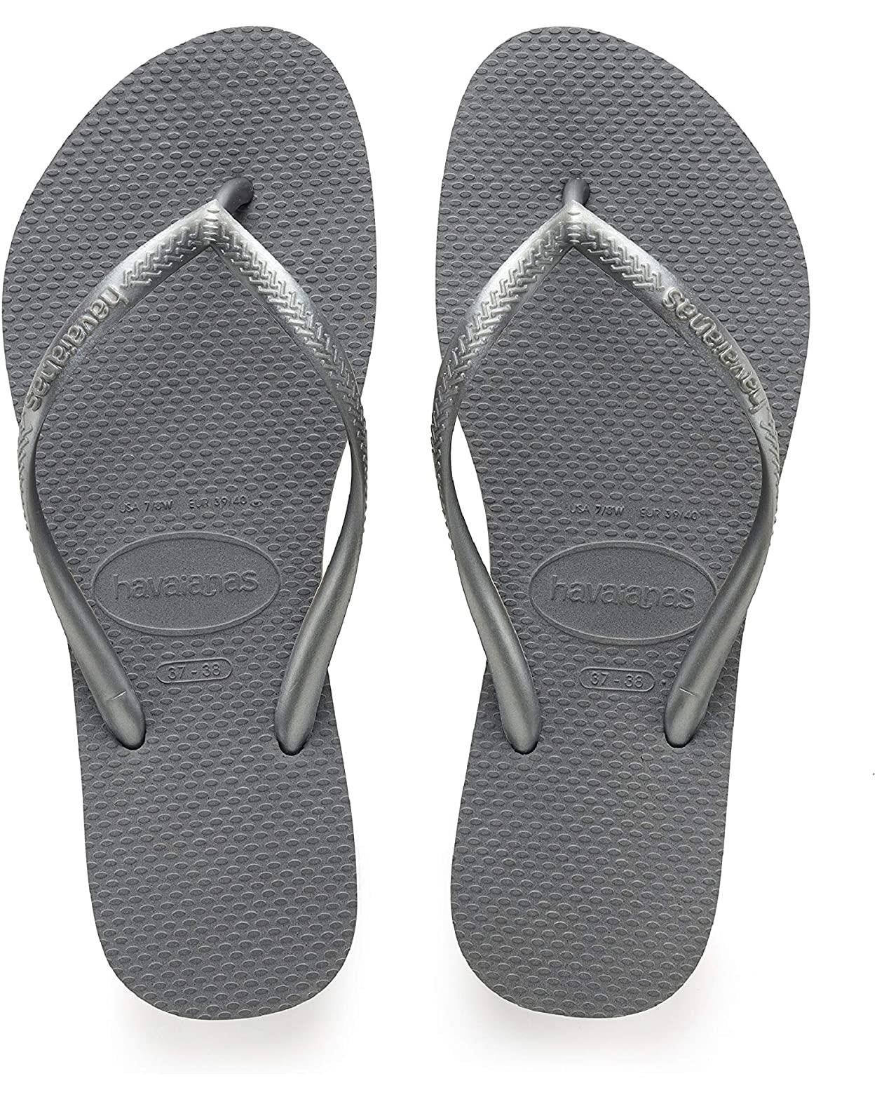 gold and white havaianas