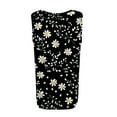 thumbnail image 4 of Women's Square Neck Floral Print Tank Top, Loose Fit Sleeveless Summer Blouse with Casual Chic Design,Black L, 4 of 5