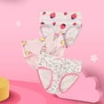 thumbnail image 4 of Coerni Toddlers Little Girls Softcotton Briefs Panties Pack of 3 Cartoon Printing Underwear Breathable Comfort Underpants, 4 of 4