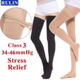 thumbnail image 2 of Medical Grade 34-46mmHg Thigh-High Compression Stockings, Unisex Graduated Pressure Socks For Circulation Support, Travel & Recovery, 2 of 9