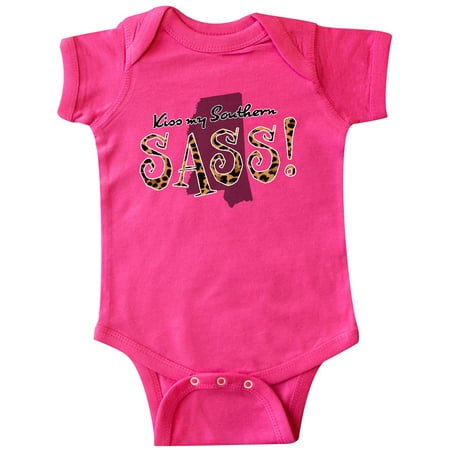 

Inktastic Mississippi Kiss My Southern Sass! in Leopard Print Gift Baby Girl Bodysuit