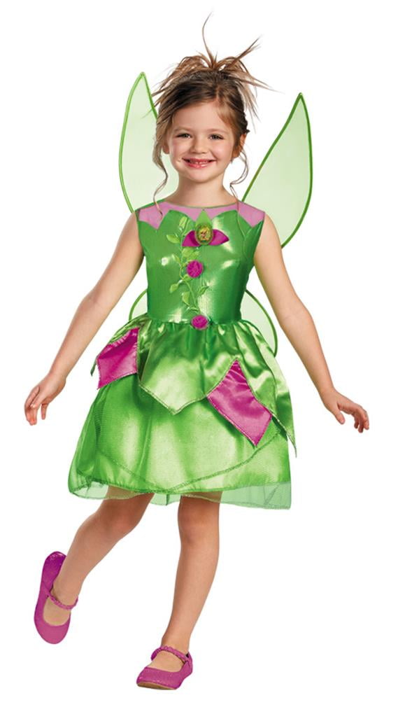 Girl s Tinker Bell Classic Halloween Costume Walmart