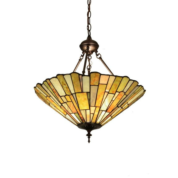 Meyda Lighting 21" Wide Delta Jadestone Inverted Pendant