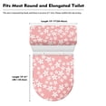 thumbnail image 6 of HELLHERO Pink Daisies Elastic Bottom Polyester Toilet Seat Protector, Stretch Fit Reusable Toilet Bowl Cover for Bathroom Home, 6 of 6