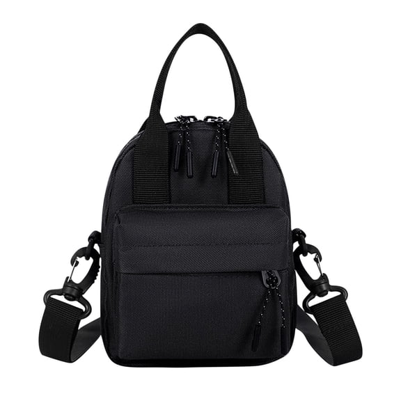 Xfvqtps Mens and Womens Handbag Small Capacity Adjustable Shoulder Strap Fashion Lightweight Handheld Mini Inclined Shoulder Bag Black