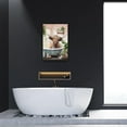 thumbnail image 4 of ADALE Highland Cow Canvas Wall Art Cow in Bathtub Picture Prints Bathroom Animal Painting for Toilet Kid Room Decor Black Framed 8x12 Inch, 4 of 7