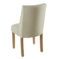 thumbnail image 4 of Fabric Upholstered Wooden Dining Chairs with Angled Curved Backrest, Beige, Set of Two, 4 of 5
