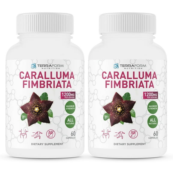 Caralluma Fimbriata - 100% Pure - Max Strength Weight Loss Supplement - 1200mg Serving – 2 Pack - Natural Appetite Suppressant for Women & Men - Metabolism Booster - Made in USA - 2 Month Supply