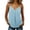 Blue-04, variant on Women's Linen Blend V Neck Cami Tank Top Sleeveless Pleated Front Summer Blouse Flowy Casual Top