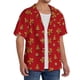 thumbnail image 2 of Balery Gingerbread Man Camisa Casual de Manga Corta con Botones para Hombre, Texturizada, Estilo Cubano, para Playa, Verano-3X-Large, 2 of 5