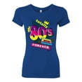 thumbnail image 3 of Totally 80's Forever Vintage Womens Slim Fit Junior Tee, Royal, X-Large, 3 of 5