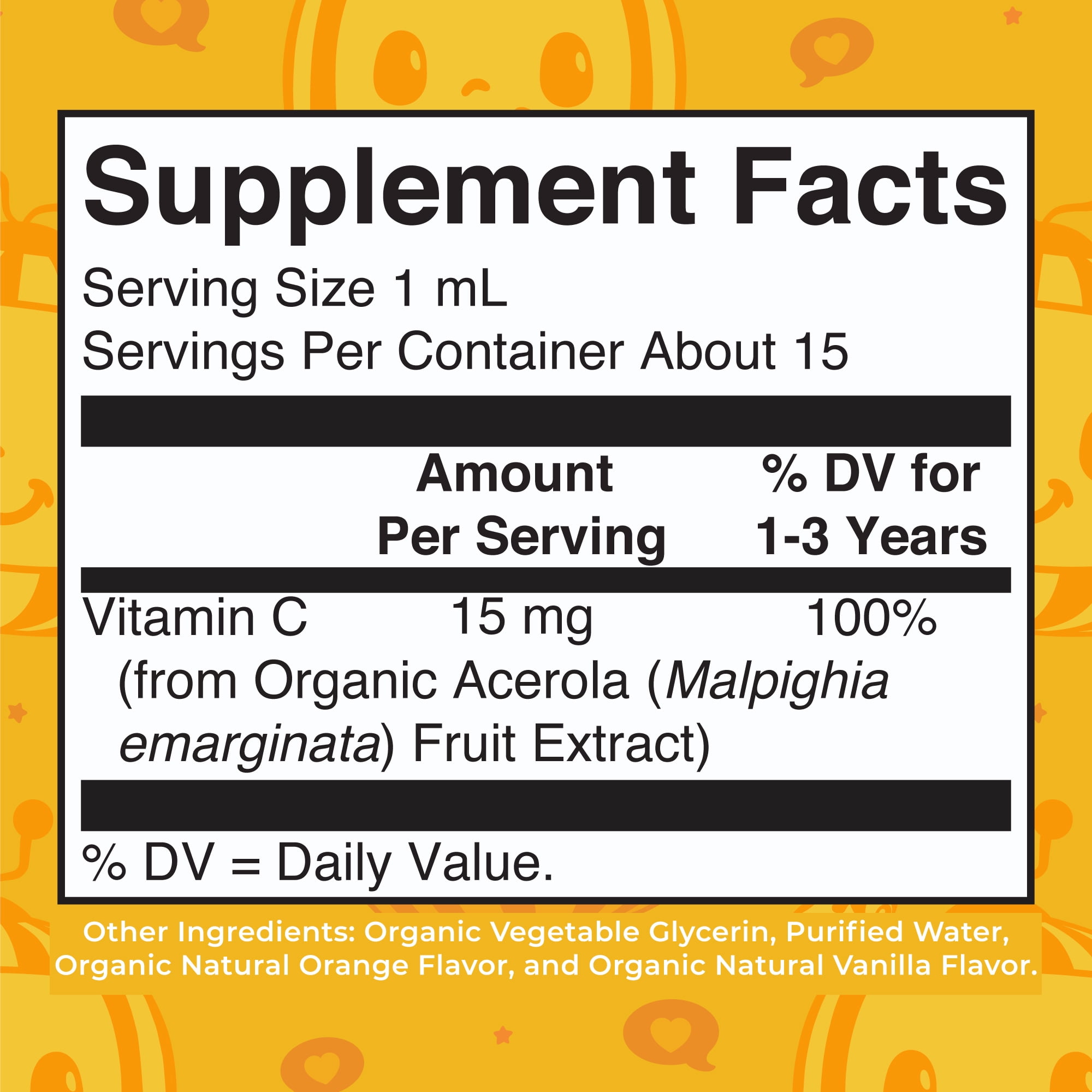 MaryRuth Cocomelon Toddler Vitamin C Liquid Drops Immune Support Orange Vanilla Flavor Ages 1-3, 0.5 fl oz 15 mL