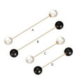 thumbnail image 3 of tamizeot Broche Épingle Décoration Mode Accessoire Robe Adulte Style Simple Épingles à Revers Long Type/noir 1Ensemble, 3 of 6