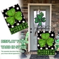 thumbnail image 4 of Home Decorative Welcome St. Patricks Day Shamrock Clover House Flag, Polka Dots Garden Yard Outside Decorations, Green Lucky Irish Outdoor Large Decor Double Sided 28x40, 4 of 6