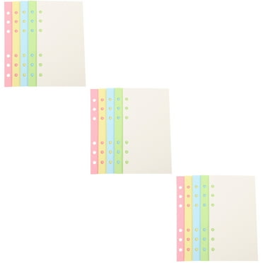 300 Sheets Blank Colored Loose Leaf Paper 6-hole Punched Binder Refill Paper