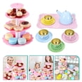 thumbnail image 3 of 1 Set Afternoon Tea Making Toy Dessert Tower Toy Tinplate Play House Set, 3 of 4