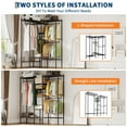 thumbnail image 3 of 1210 lbs Freestanding Metal Clothes Rack with Hanging Rods and Shelves, Heavy Duty Steel Garment Organizer for Closet Wardrobe Laundry Room, L Shape Corner Configuration, Black, 3 of 7