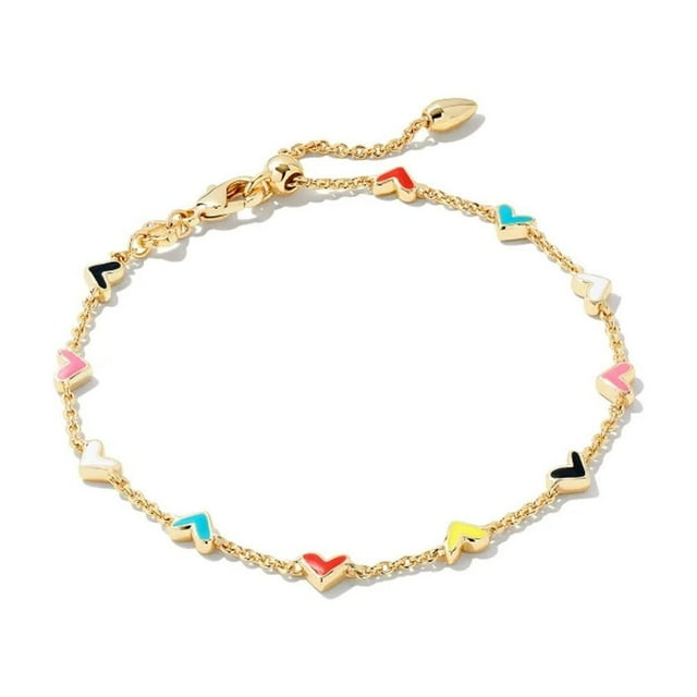 Pulsera Kendra Scott Haven Heart Cadena Dorada para Mujer