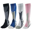 Bmnmsl Men Compression Sports Long Socks Slim Fit Breathable Stockings